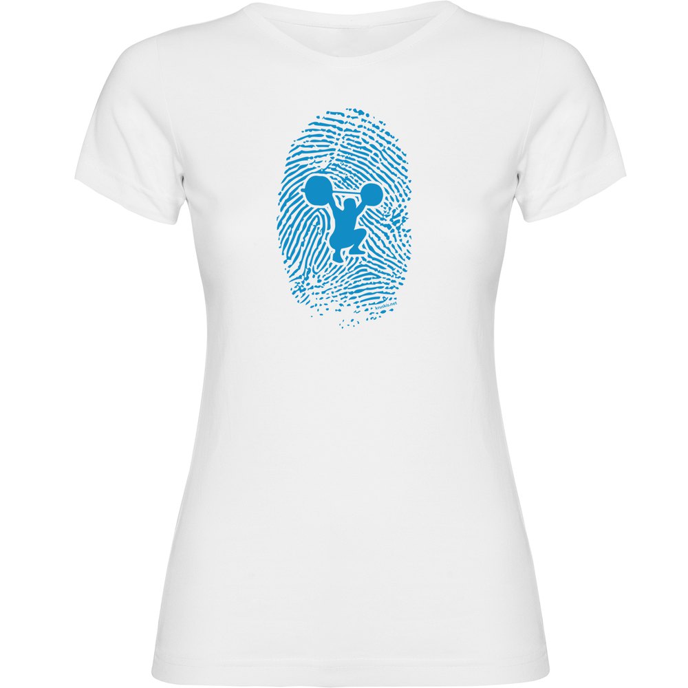 Kruskis Fitness Fingerprint Short Sleeve T-shirt Weiß L Frau von Kruskis