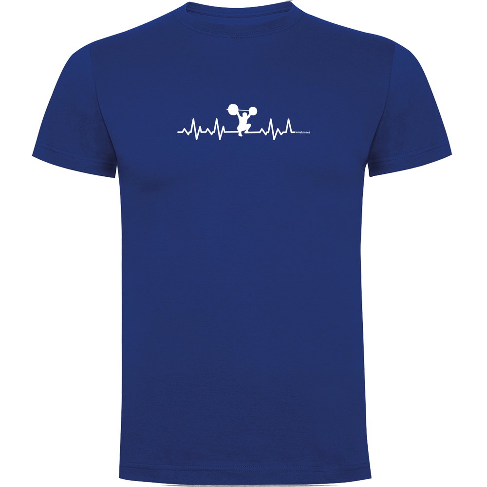 Kruskis Fitness Heartbeat Short Sleeve T-shirt Blau 2XL Mann von Kruskis