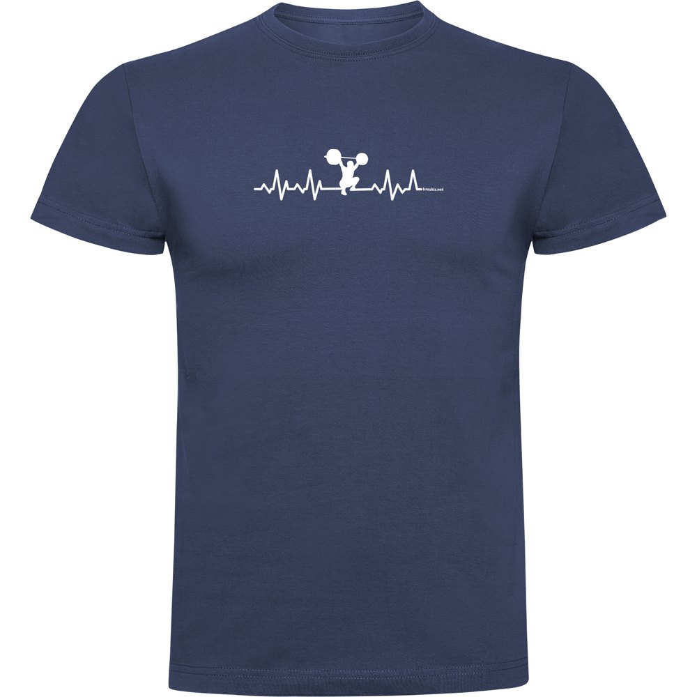 Kruskis Fitness Heartbeat Short Sleeve T-shirt Blau 2XL Mann von Kruskis