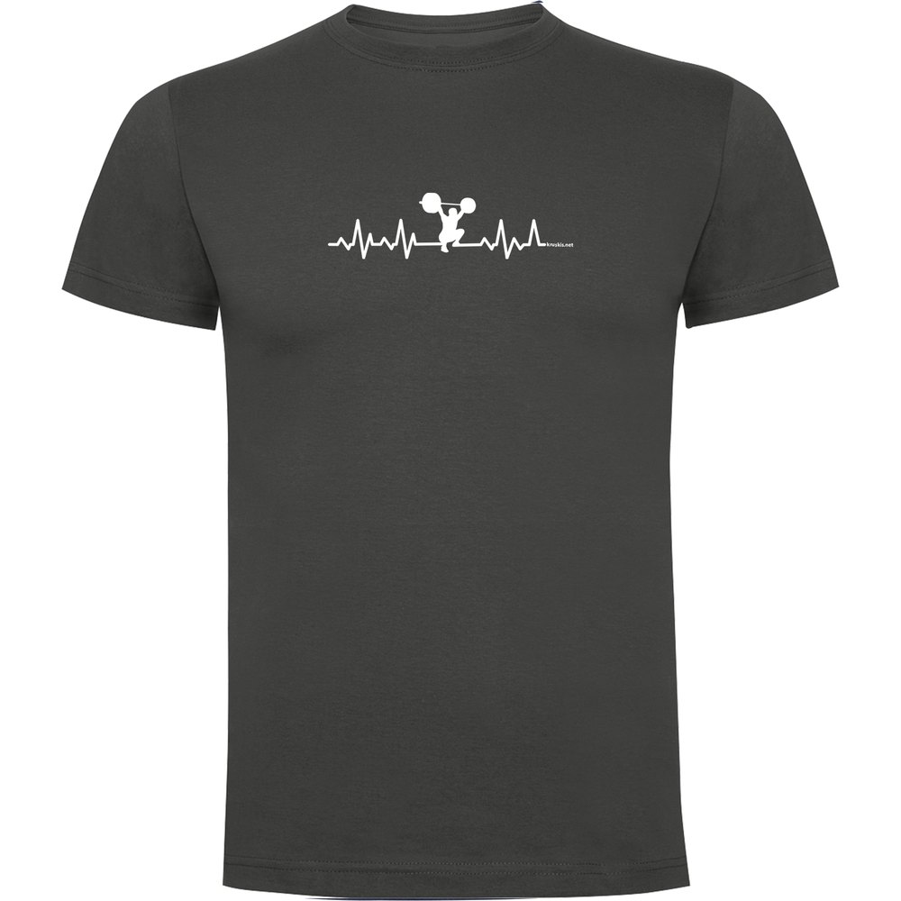 Kruskis Fitness Heartbeat Short Sleeve T-shirt Grau 3XL Mann von Kruskis