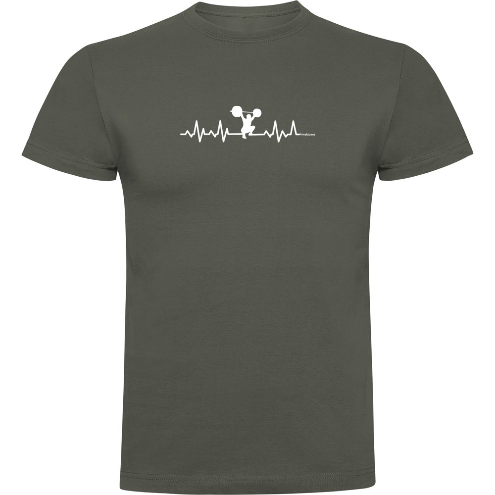 Kruskis Fitness Heartbeat Short Sleeve T-shirt Grün 3XL Mann von Kruskis