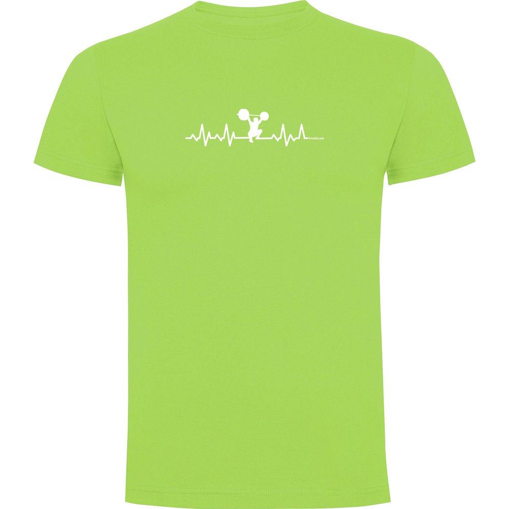 Kruskis Fitness Heartbeat Short Sleeve T-shirt Grün S Mann von Kruskis