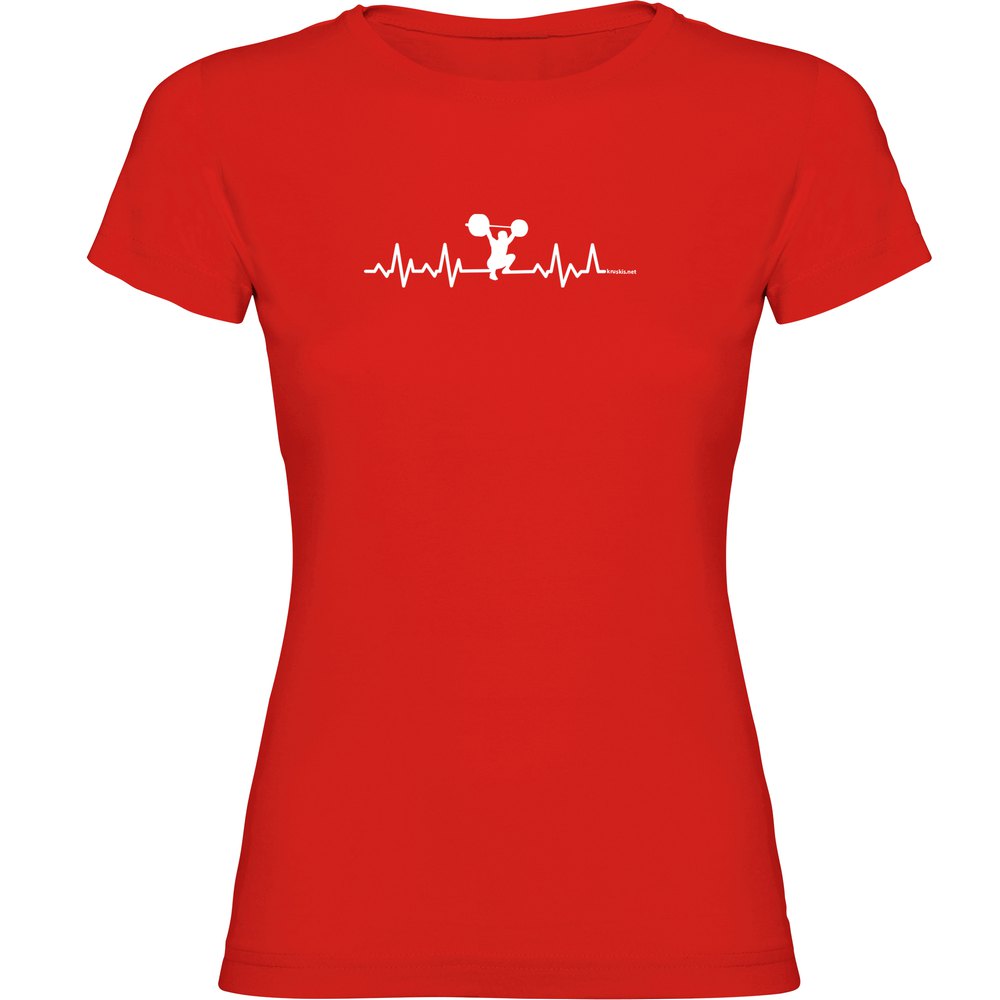 Kruskis Fitness Heartbeat Short Sleeve T-shirt Rot 2XL Frau von Kruskis