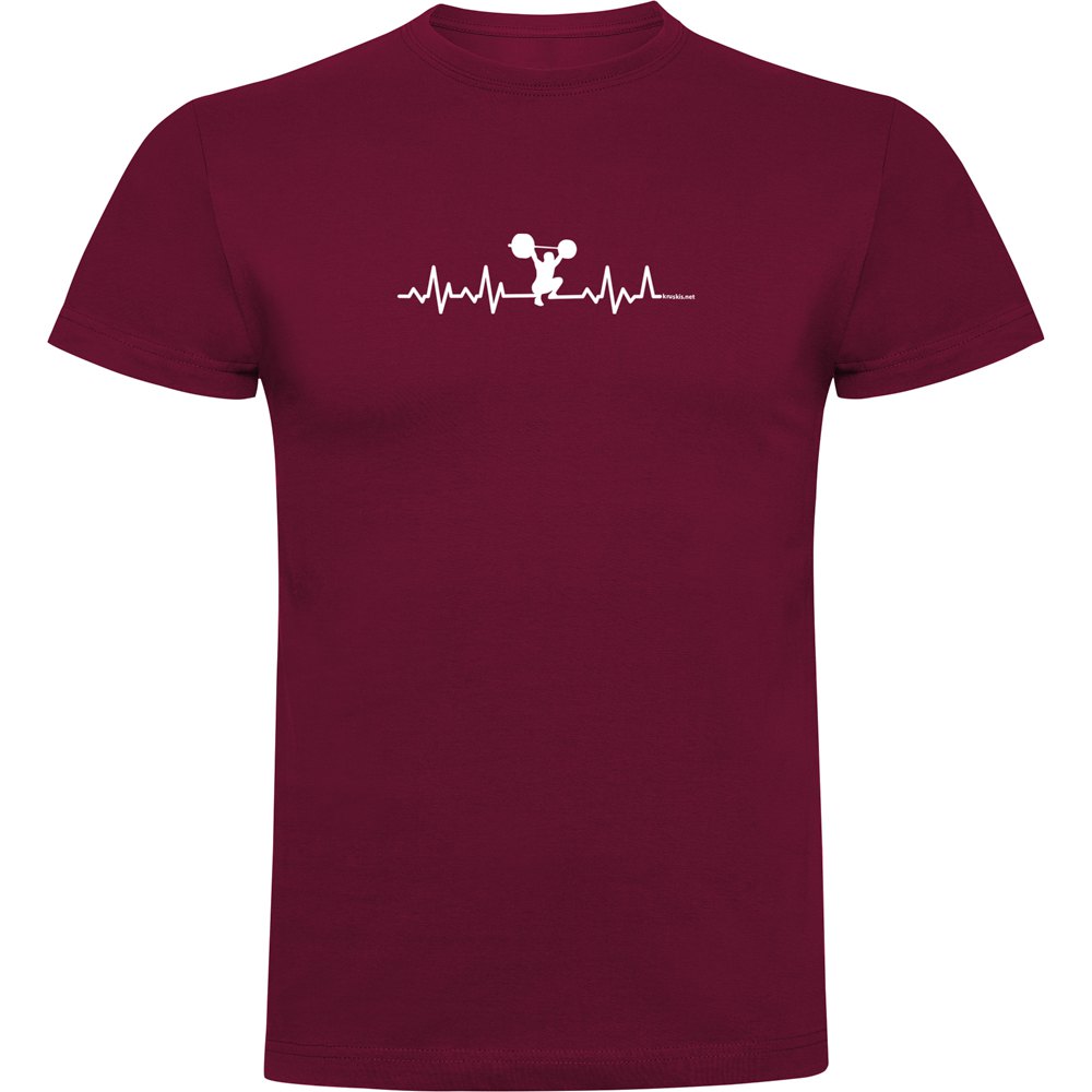 Kruskis Fitness Heartbeat Short Sleeve T-shirt Rot S Mann von Kruskis