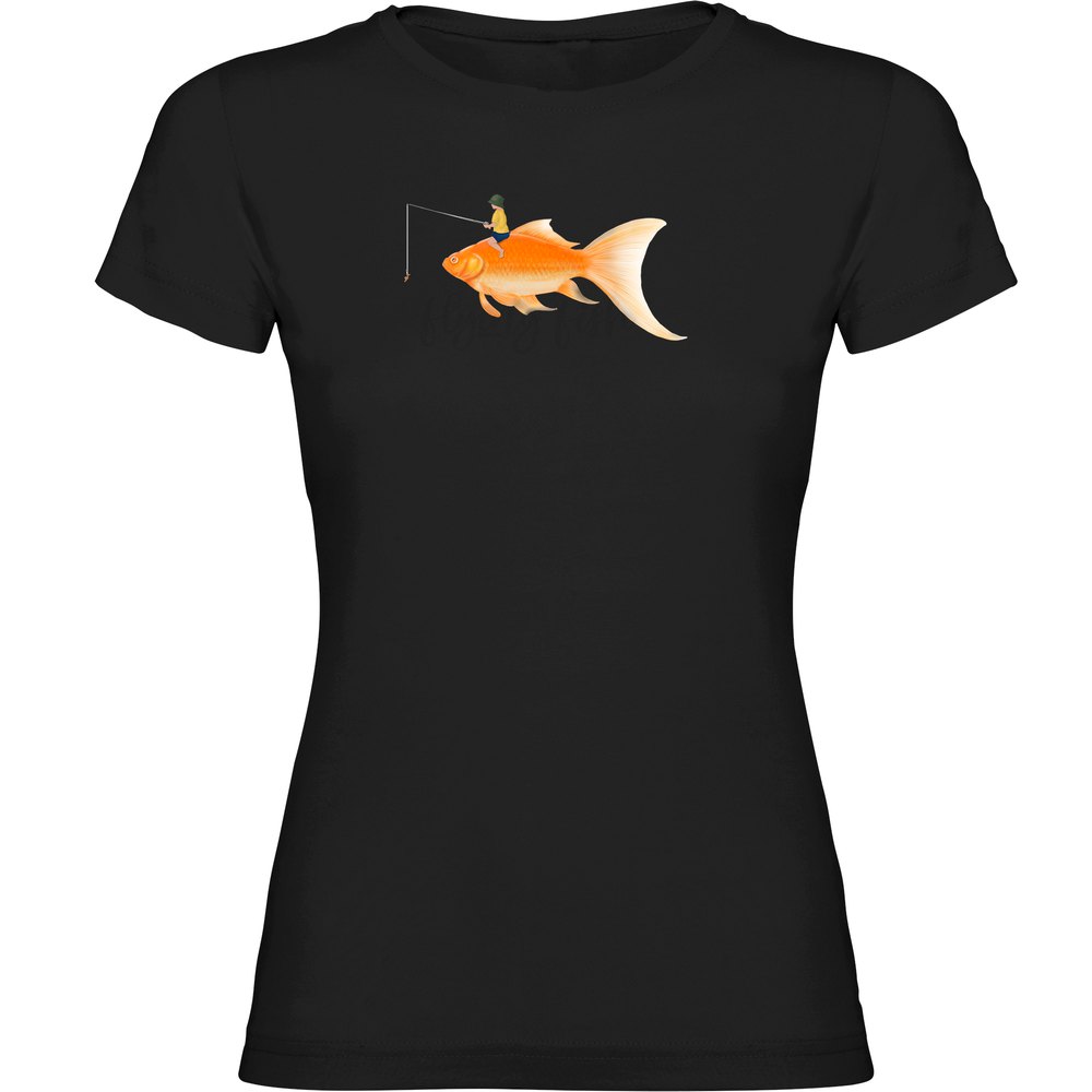 Kruskis Flying Fish Short Sleeve T-shirt Schwarz S Frau von Kruskis