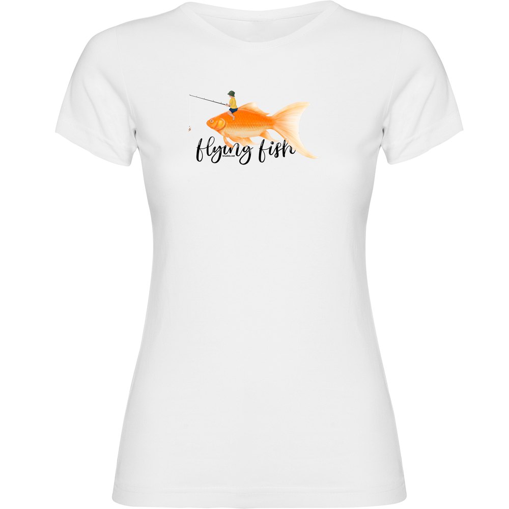 Kruskis Flying Fish Short Sleeve T-shirt Weiß XL Frau von Kruskis