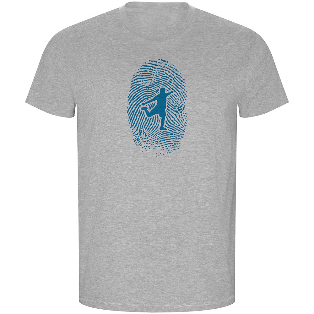 Kruskis Football Fingerprint Eco Short Sleeve T-shirt Grau XL Mann von Kruskis