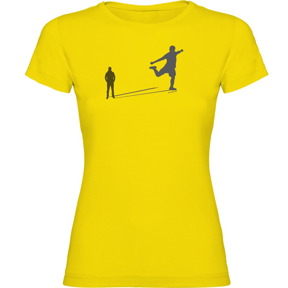 Kruskis Football Shadow Short Sleeve T-shirt Gelb L Frau von Kruskis