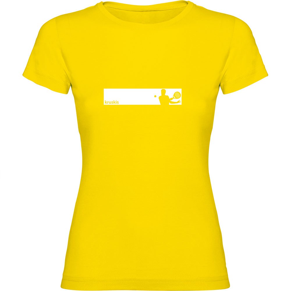 Kruskis Frame Padel Short Sleeve T-shirt Gelb S Frau von Kruskis
