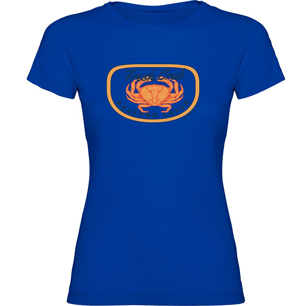 Kruskis Fresh Crab Short Sleeve T-shirt Blau L Frau von Kruskis