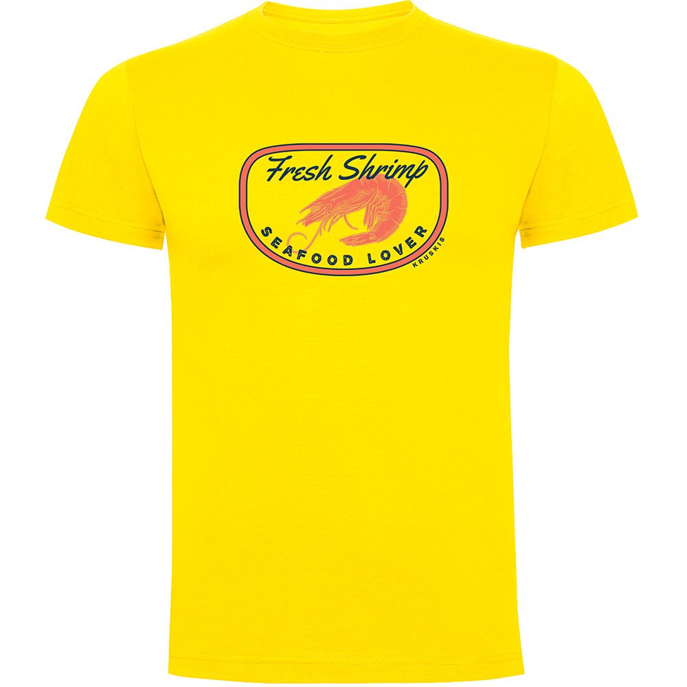 Kruskis Fresh Shrimp Short Sleeve T-shirt Gelb 2XL Mann von Kruskis