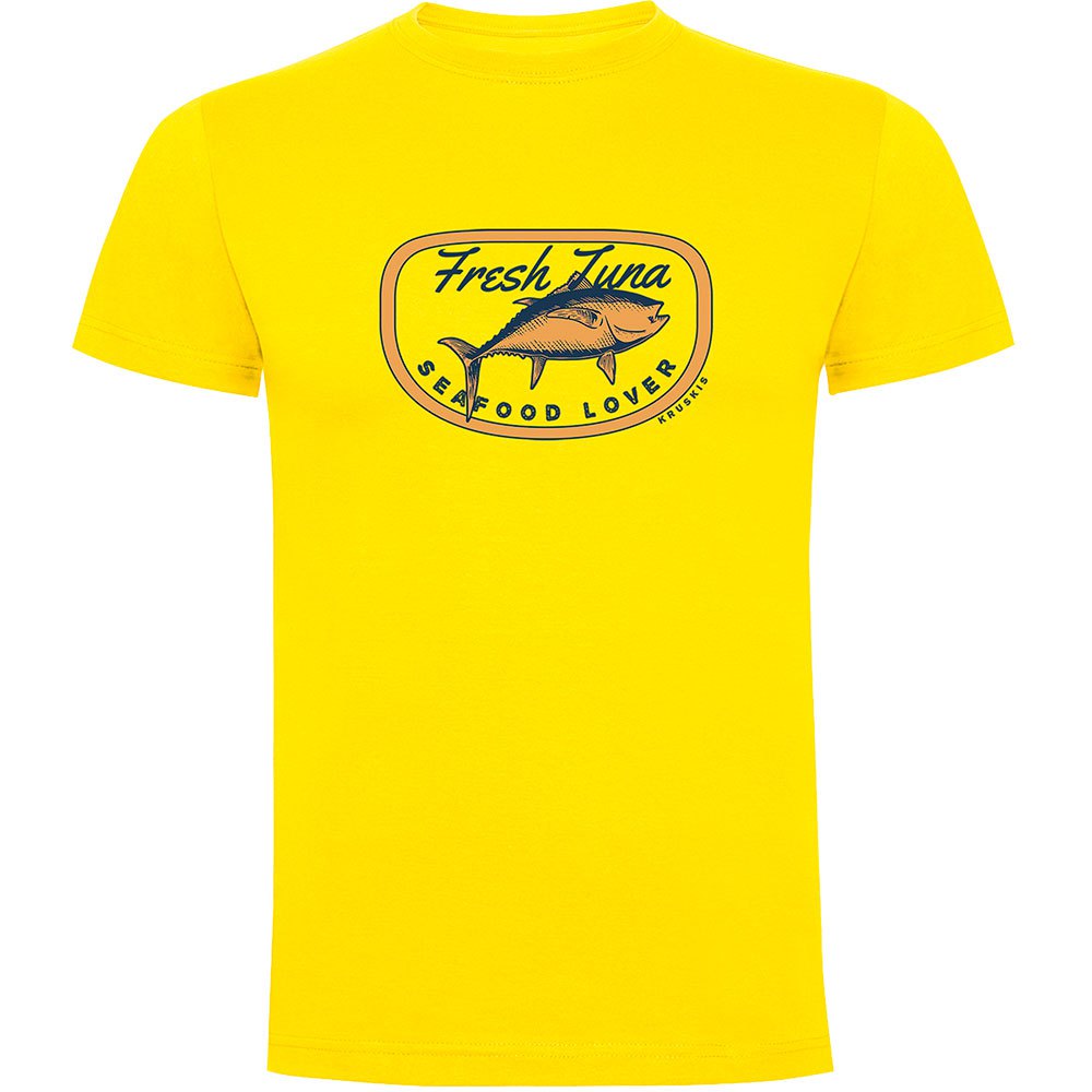 Kruskis Fresh Tuna Short Sleeve T-shirt Gelb 2XL Mann von Kruskis