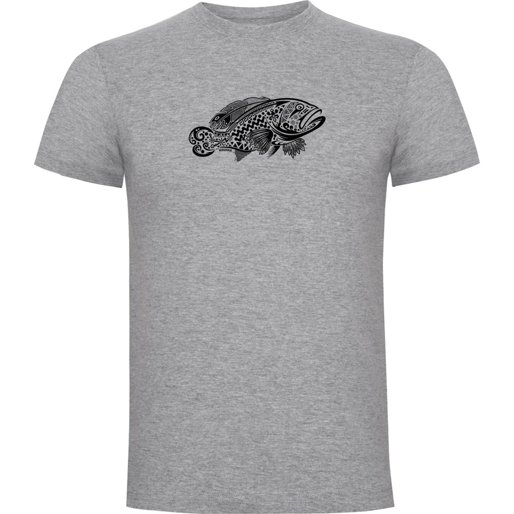 Kruskis Grouper Tribal Short Sleeve T-shirt Grau S Mann von Kruskis