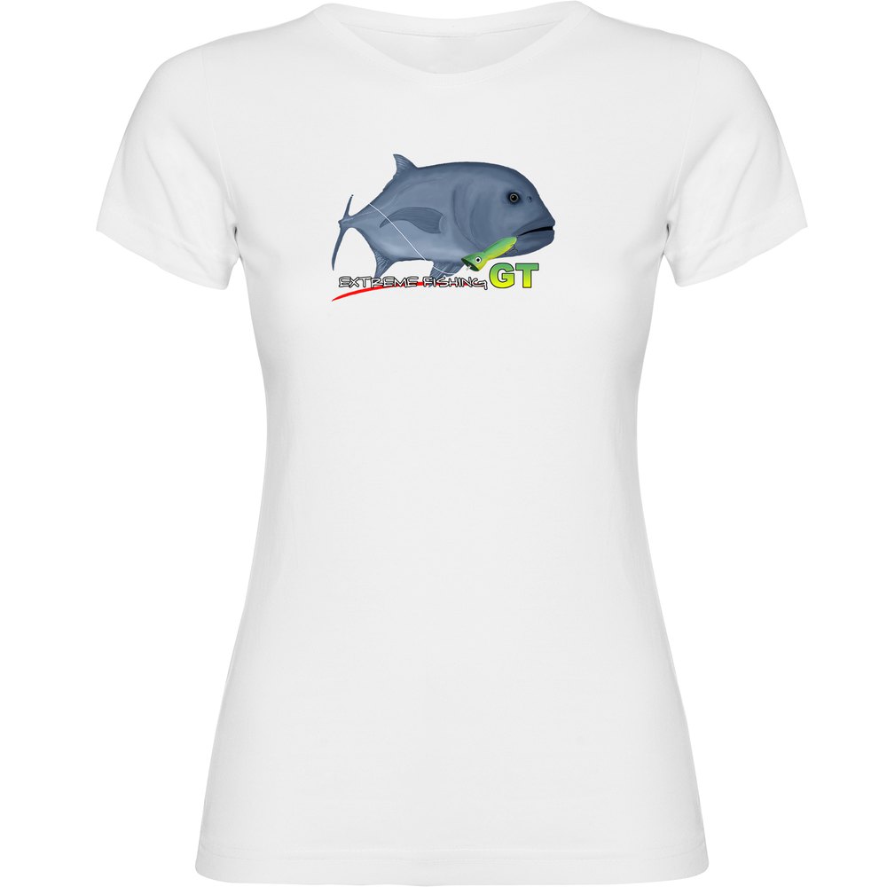 Kruskis Gt Extreme Fishing Short Sleeve T-shirt Weiß XL Frau von Kruskis