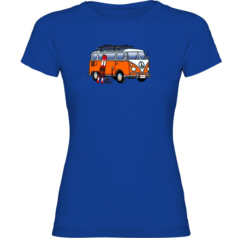 Kruskis Hippie Van Ski Short Sleeve T-shirt Blau L Frau von Kruskis