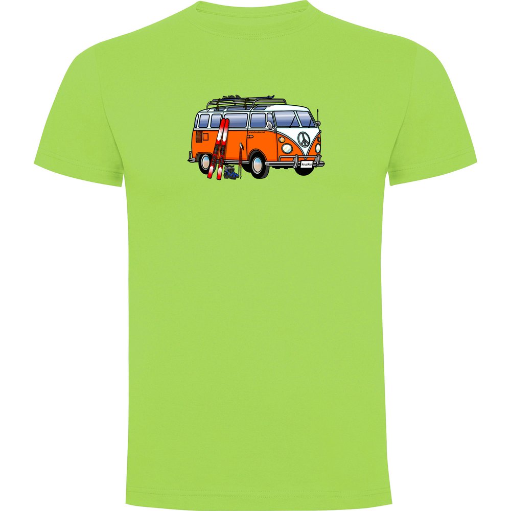 Kruskis Hippie Van Ski Short Sleeve T-shirt Grün 2XL Mann von Kruskis