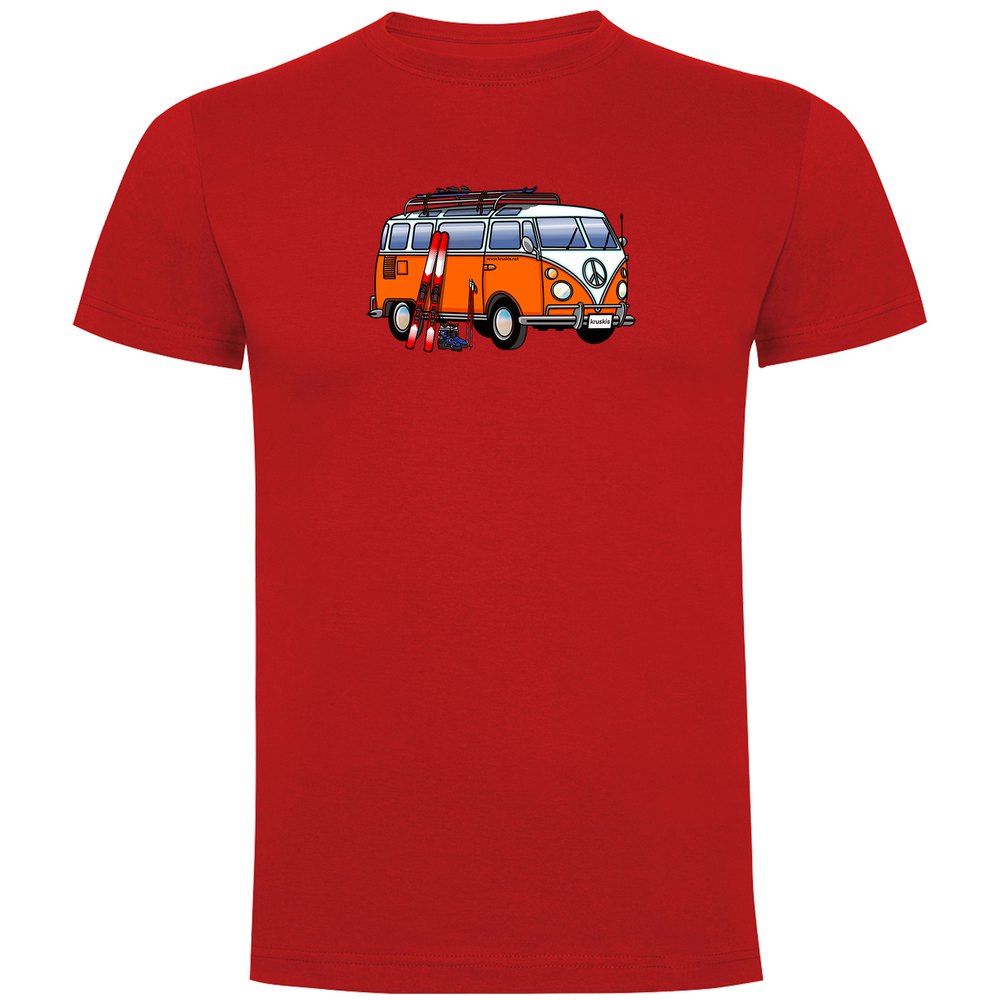 Kruskis Hippie Van Ski Short Sleeve T-shirt Rot 2XL Mann von Kruskis