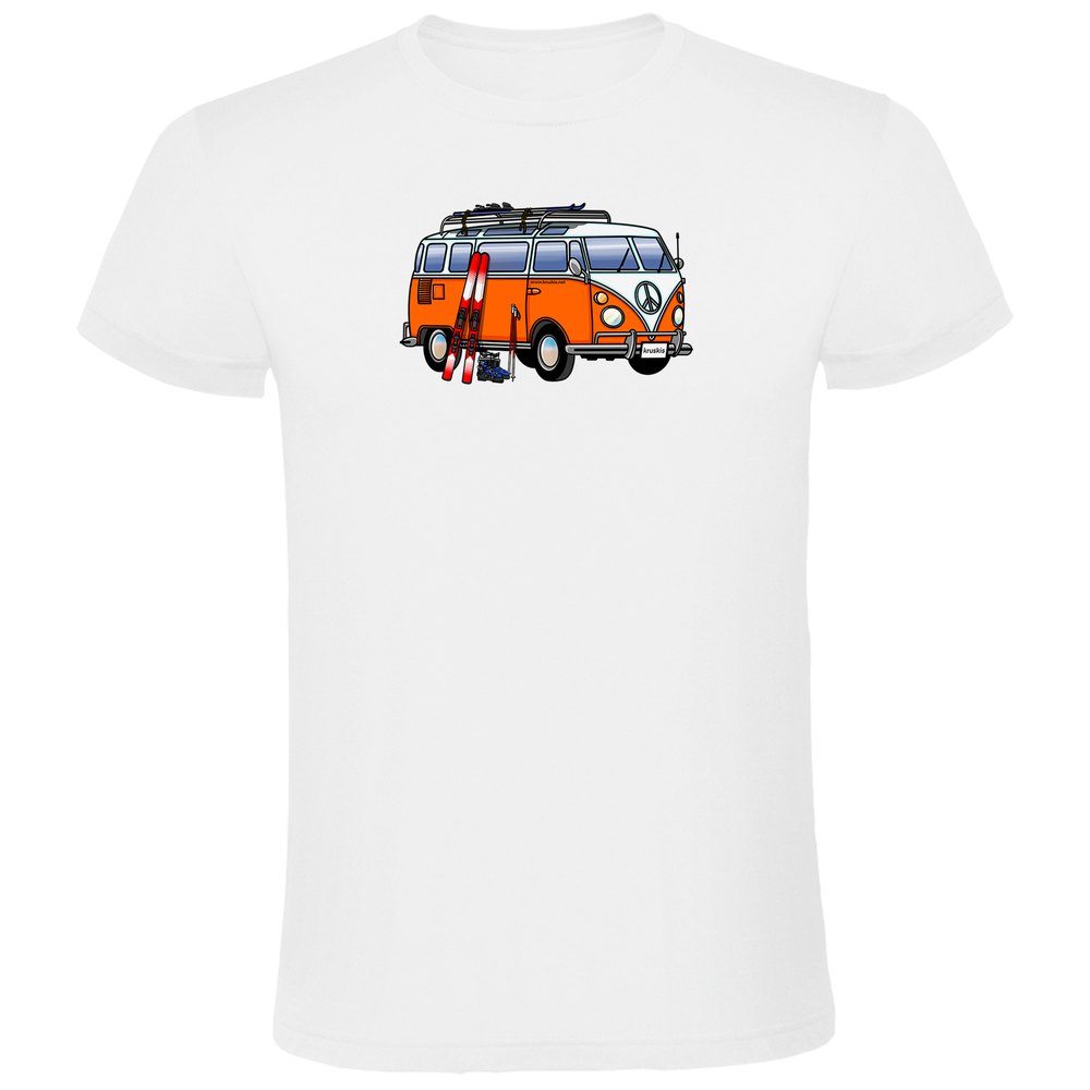 Kruskis Hippie Van Ski Short Sleeve T-shirt Weiß L Mann von Kruskis