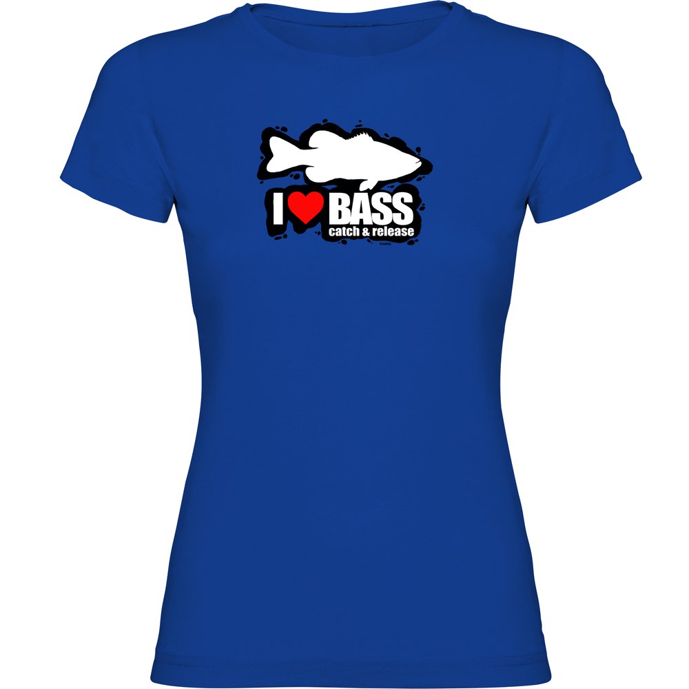 Kruskis I Love Bass Short Sleeve T-shirt Blau 2XL Frau von Kruskis