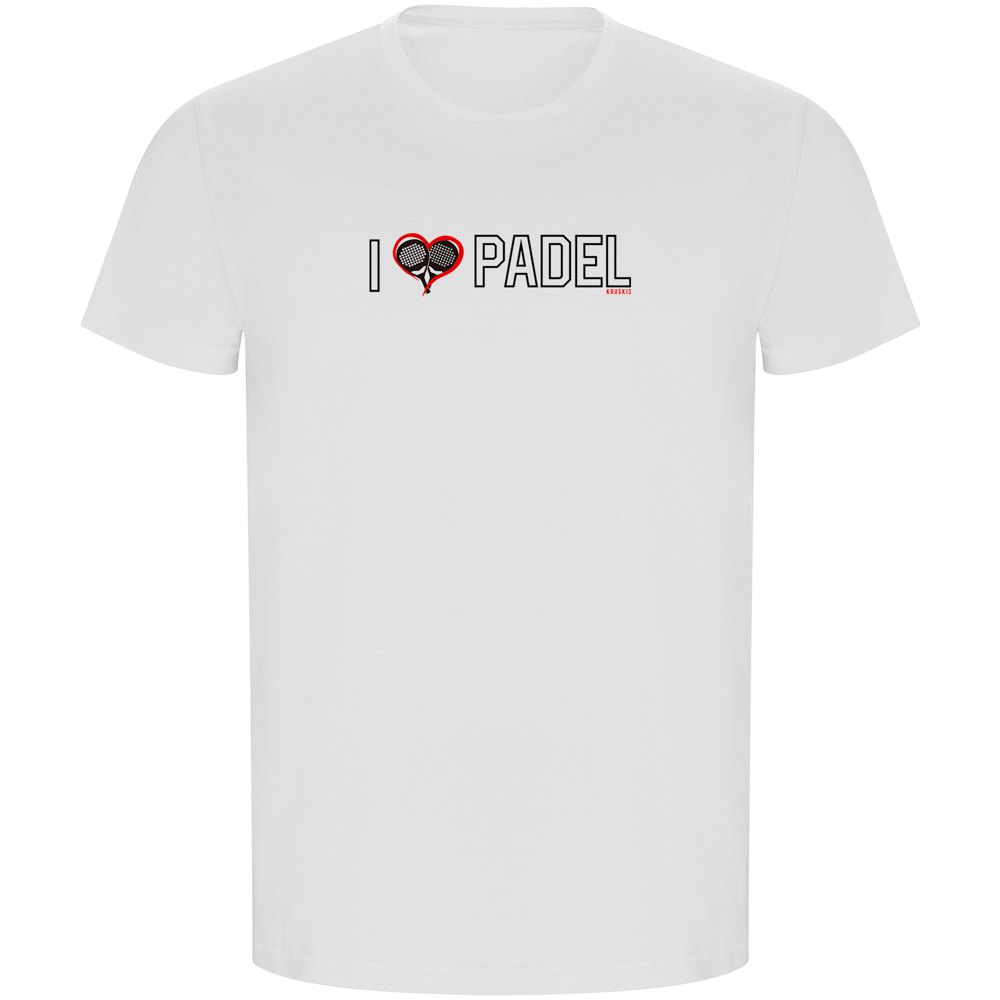 Kruskis I Love Padel Eco Short Sleeve T-shirt Weiß M Mann von Kruskis