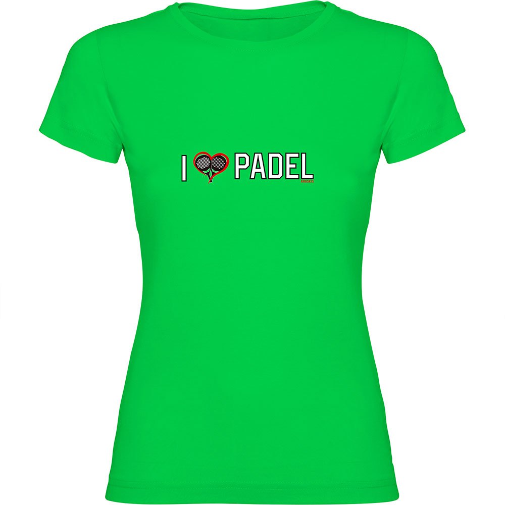Kruskis I Love Padel Short Sleeve T-shirt Grün 2XL Frau von Kruskis