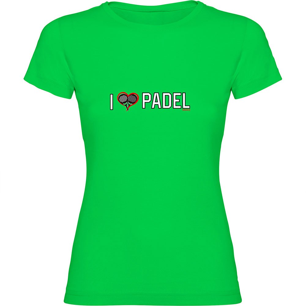 Kruskis I Love Padel Short Sleeve T-shirt Grün M Frau von Kruskis