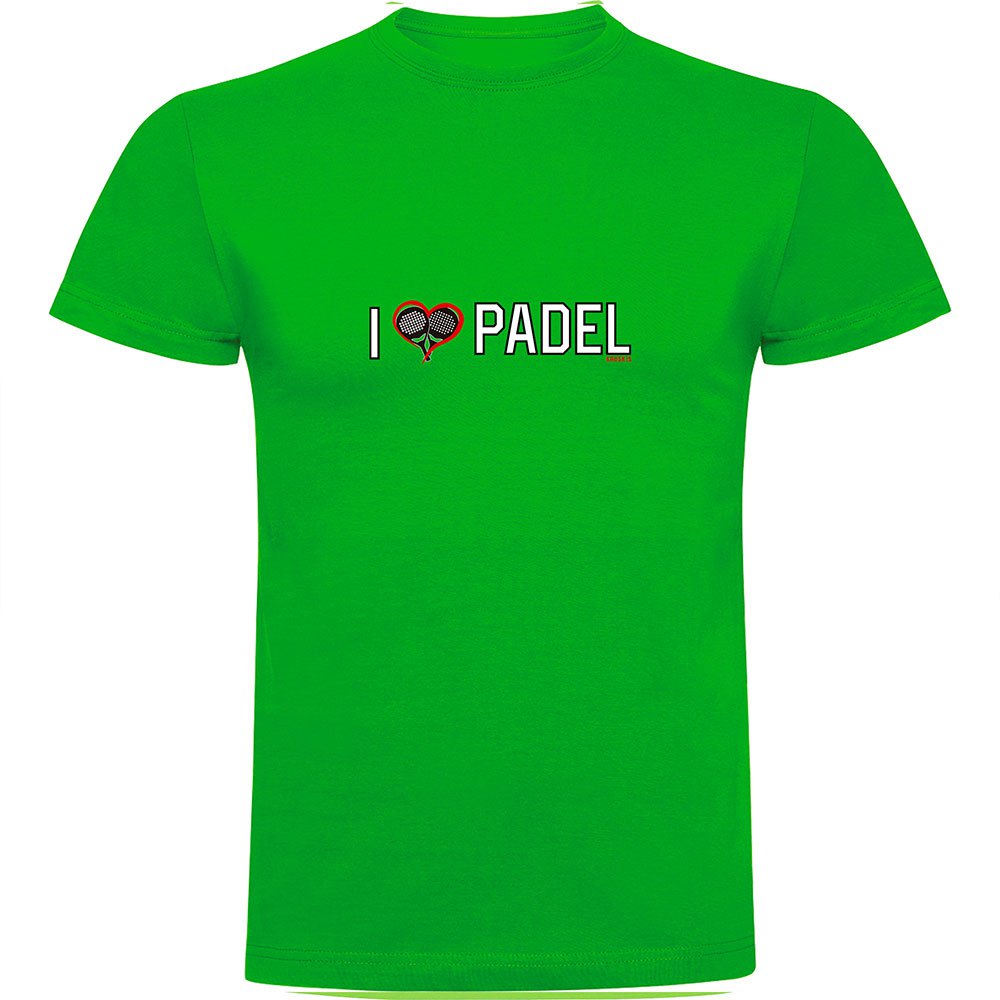 Kruskis I Love Padel Short Sleeve T-shirt Grün S Mann von Kruskis