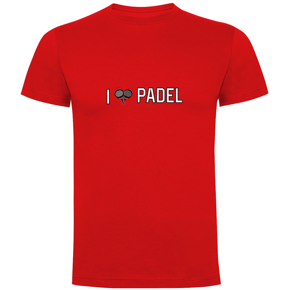 Kruskis I Love Padel Short Sleeve T-shirt Rot S Mann von Kruskis