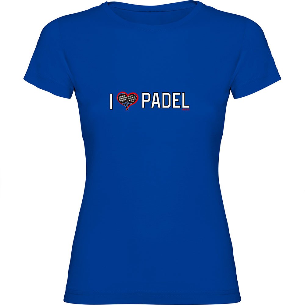 Kruskis I Love Padel Short Sleeve T-shirt Blau XL Frau von Kruskis
