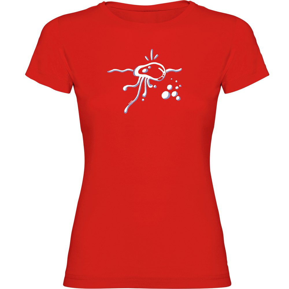 Kruskis Jellyfish Short Sleeve T-shirt Rot S Mann von Kruskis
