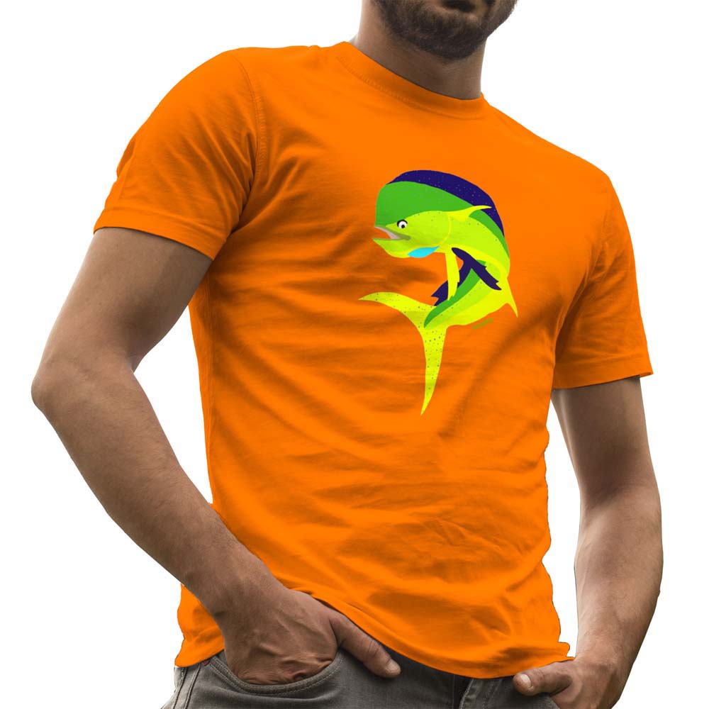 Kruskis Jumping Dorado Short Sleeve T-shirt Orange S Mann von Kruskis