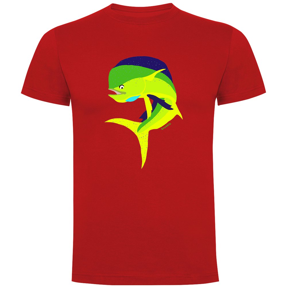 Kruskis Jumping Dorado Short Sleeve T-shirt Rot 3XL Mann von Kruskis