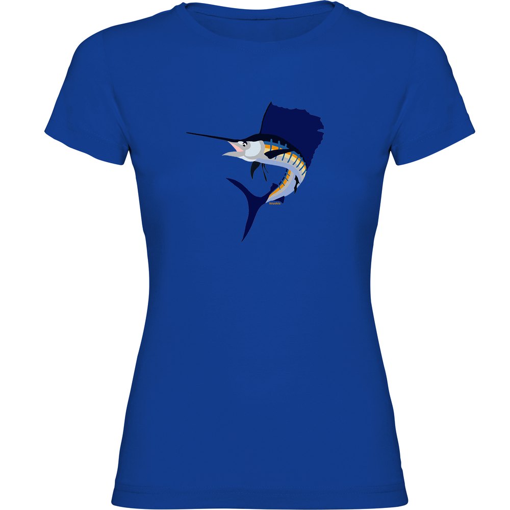 Kruskis Jumping Sailfish Short Sleeve T-shirt Blau 2XL Frau von Kruskis