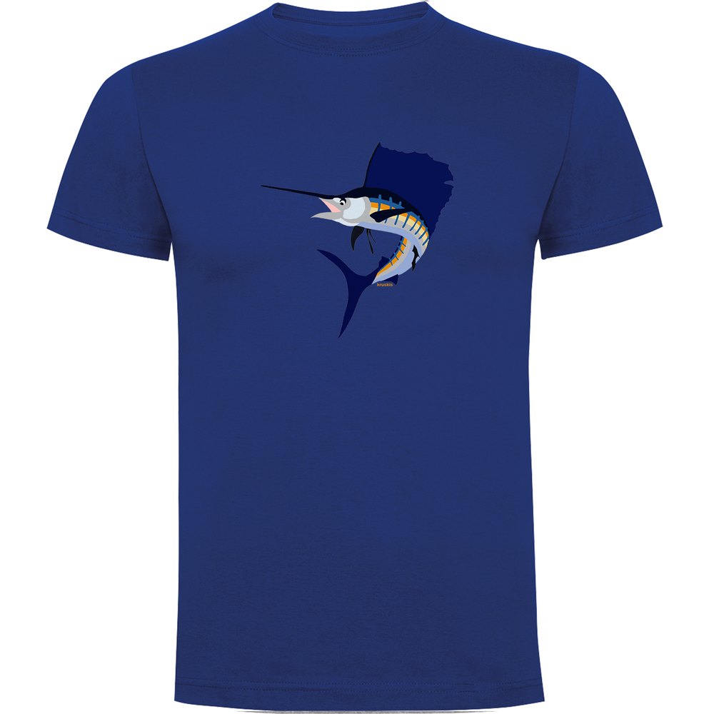 Kruskis Jumping Sailfish Short Sleeve T-shirt Blau M Mann von Kruskis