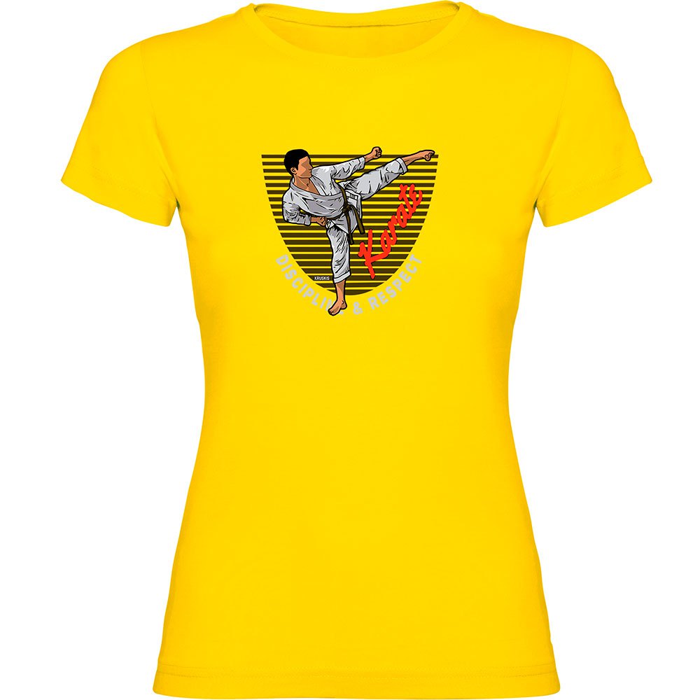Kruskis Karate Short Sleeve T-shirt Gelb L Frau von Kruskis