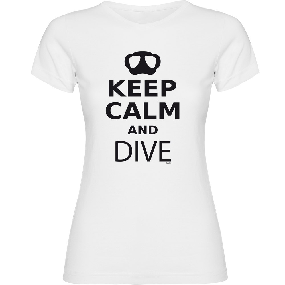 Kruskis Keep Calm And Dive Short Sleeve T-shirt Weiß M Mann von Kruskis