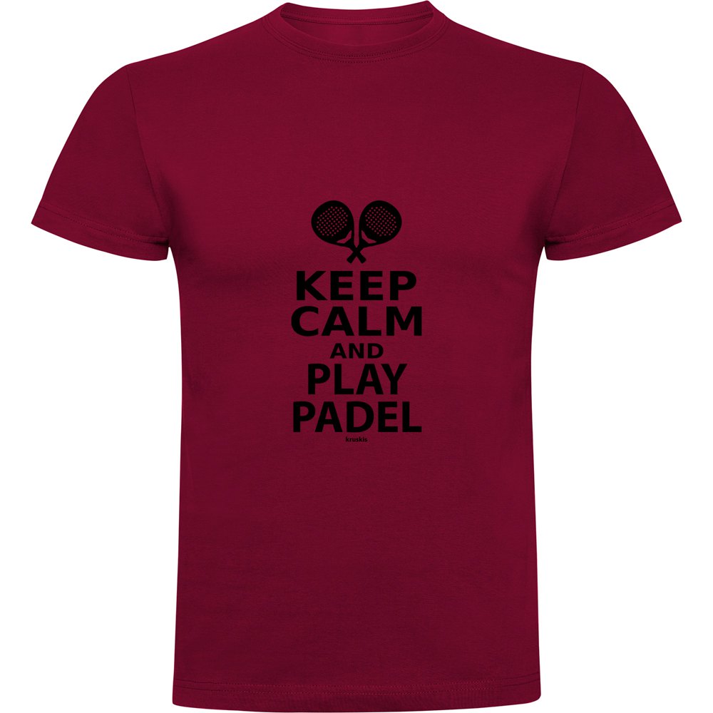 Kruskis Keep Calm And Play Padel Short Sleeve T-shirt Rot 3XL Mann von Kruskis