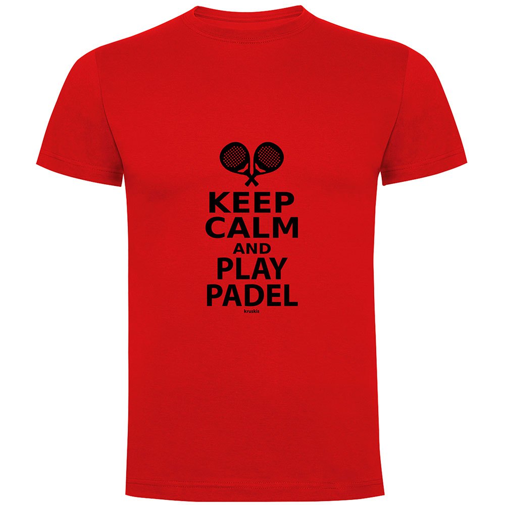 Kruskis Keep Calm And Play Padel Short Sleeve T-shirt Rot M Mann von Kruskis