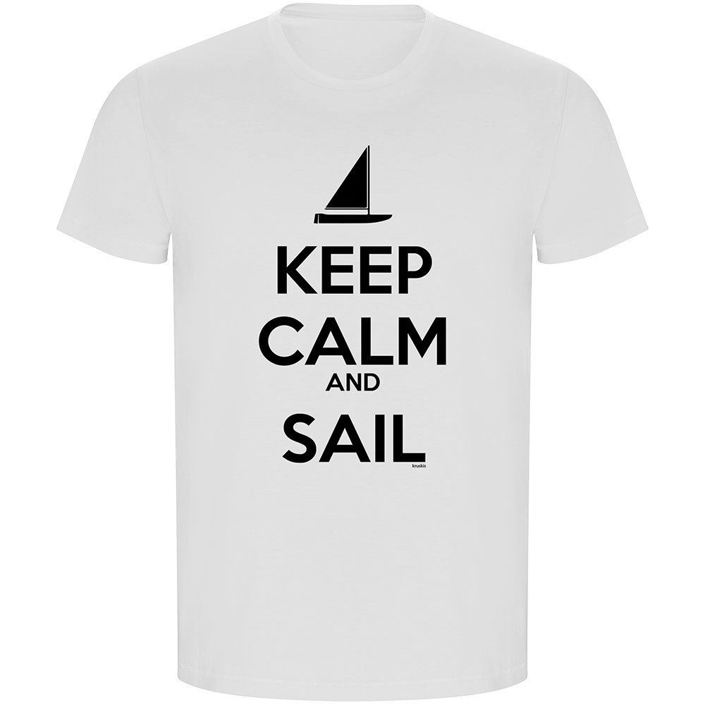 Kruskis Keep Calm And Sail Eco Short Sleeve T-shirt Weiß 2XL Mann von Kruskis