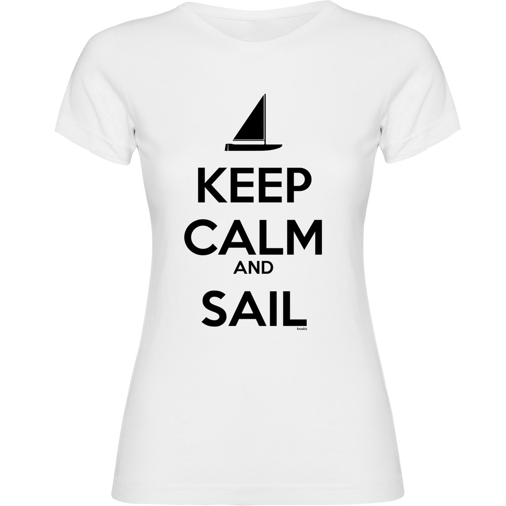 Kruskis Keep Calm And Sail Short Sleeve T-shirt Weiß 2XL Frau von Kruskis
