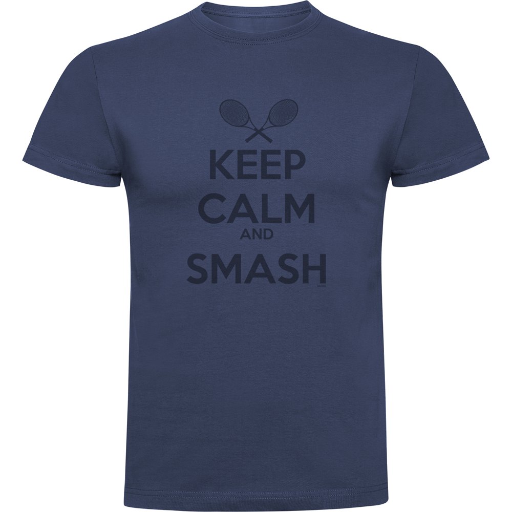 Kruskis Keep Calm And Smash Short Sleeve T-shirt Blau 2XL Mann von Kruskis