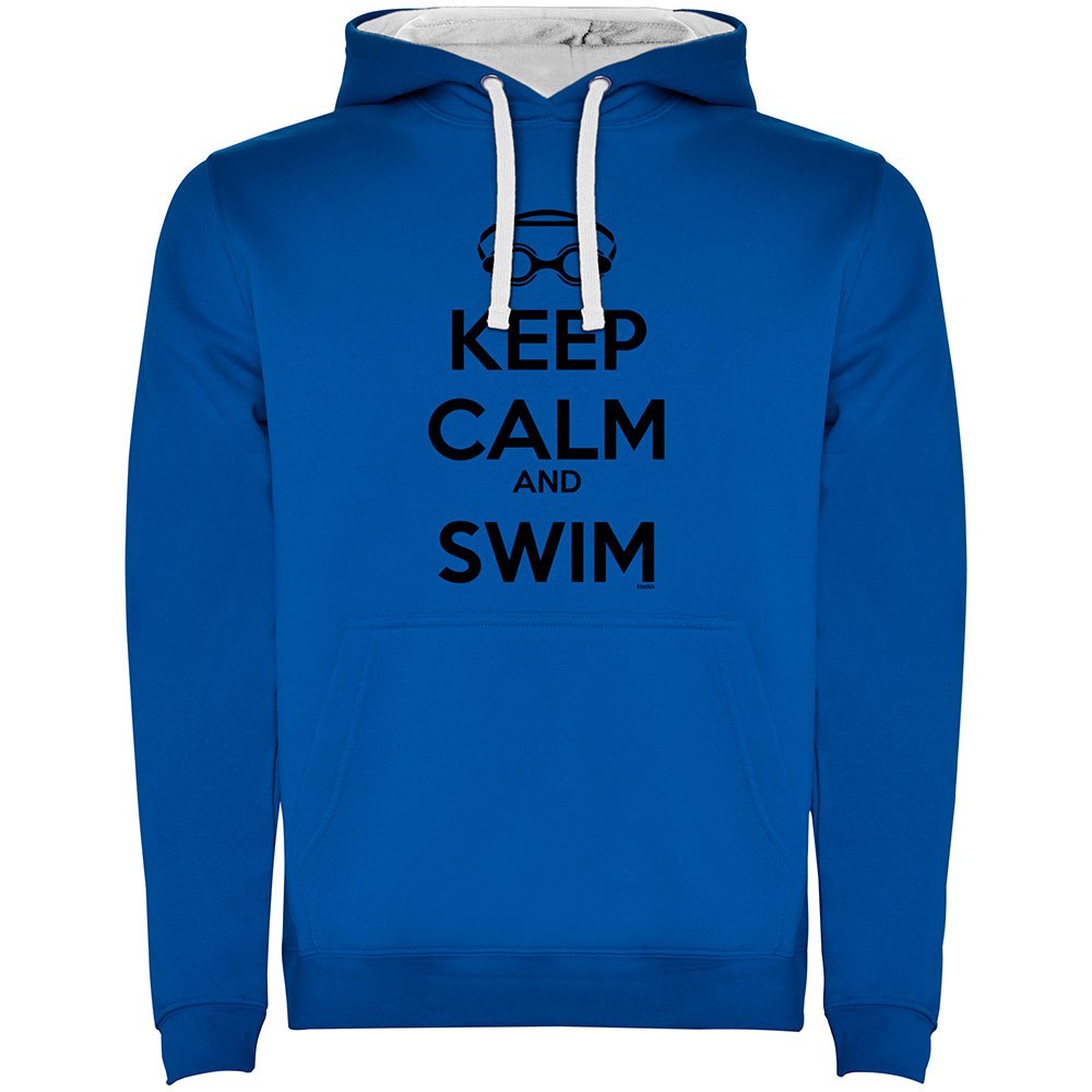 Kruskis Keep Calm And Swim Two-colour Hoodie Blau 2XL Mann von Kruskis