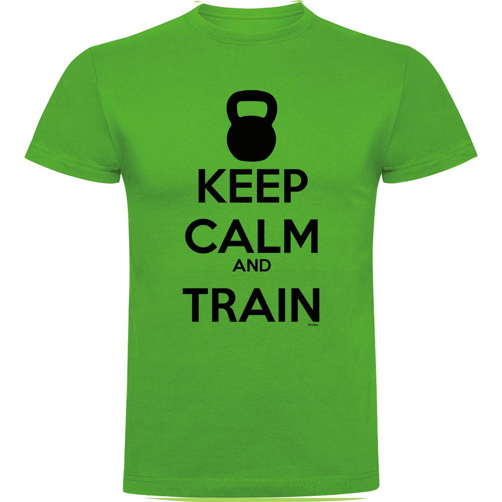 Kruskis Keep Calm And Train Short Sleeve T-shirt Grün 3XL Mann von Kruskis