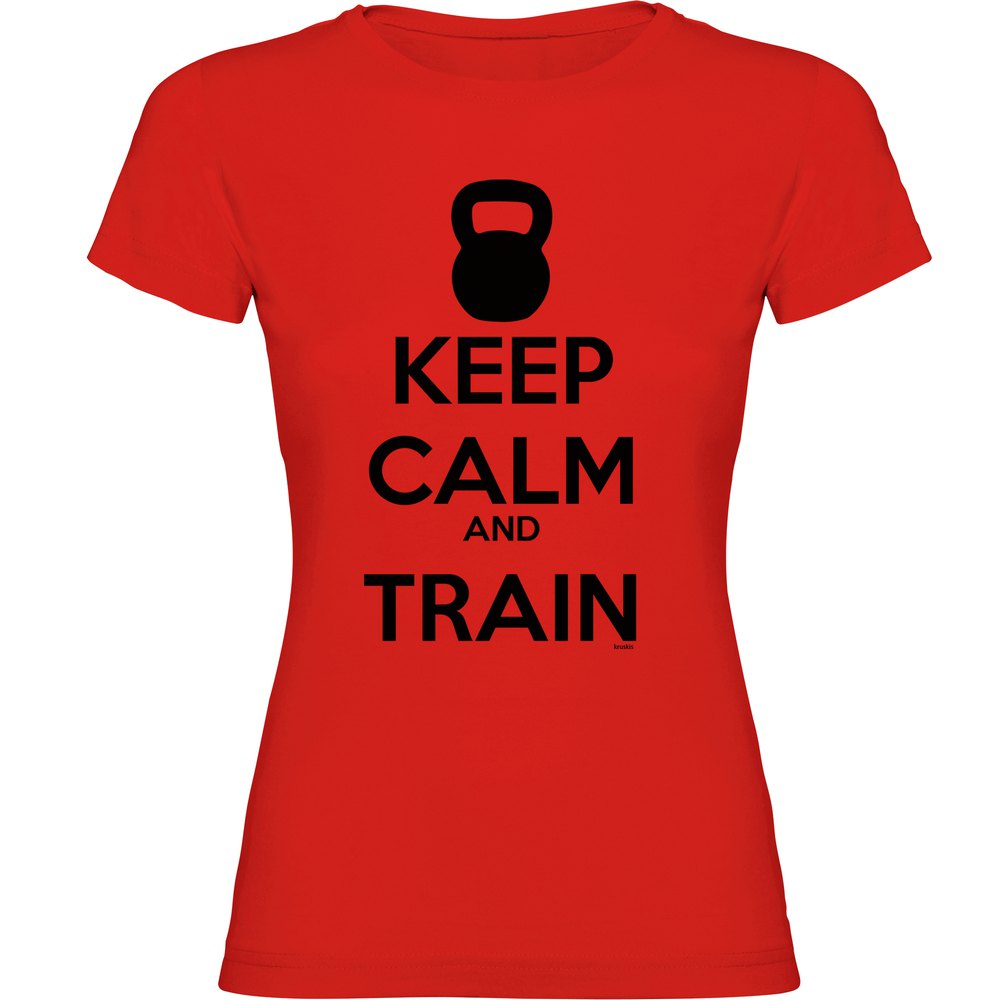 Kruskis Keep Calm And Train Short Sleeve T-shirt Rot L Frau von Kruskis
