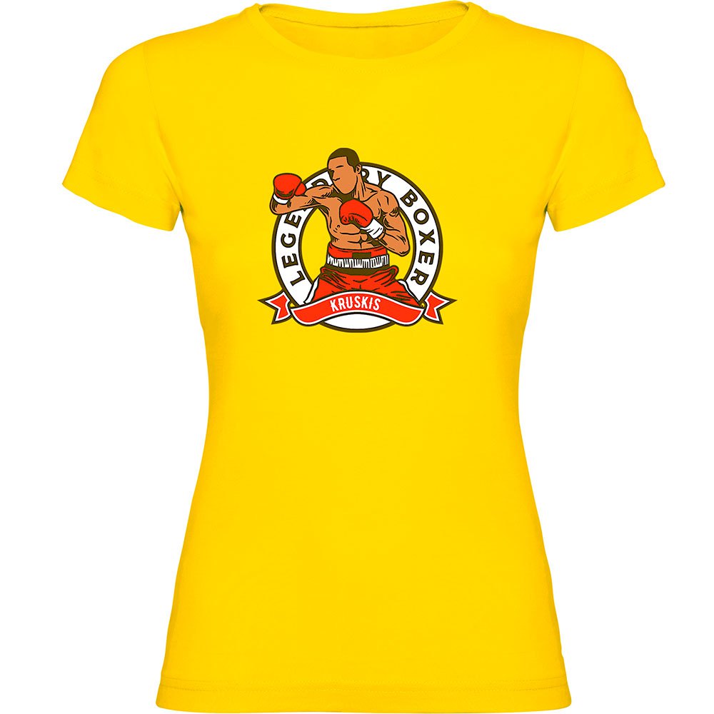 Kruskis Legendary Boxer Short Sleeve T-shirt Gelb XL Frau von Kruskis