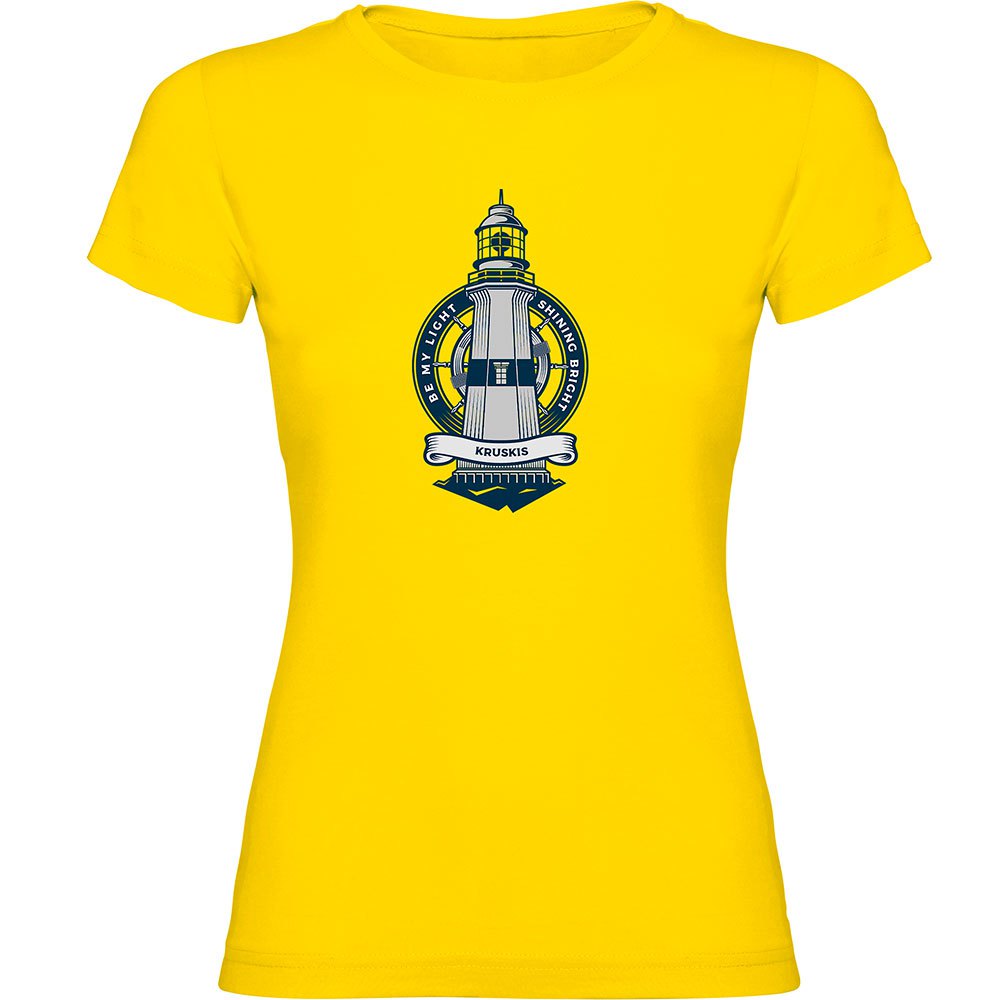 Kruskis Lighthouse Short Sleeve T-shirt Gelb 2XL Frau von Kruskis