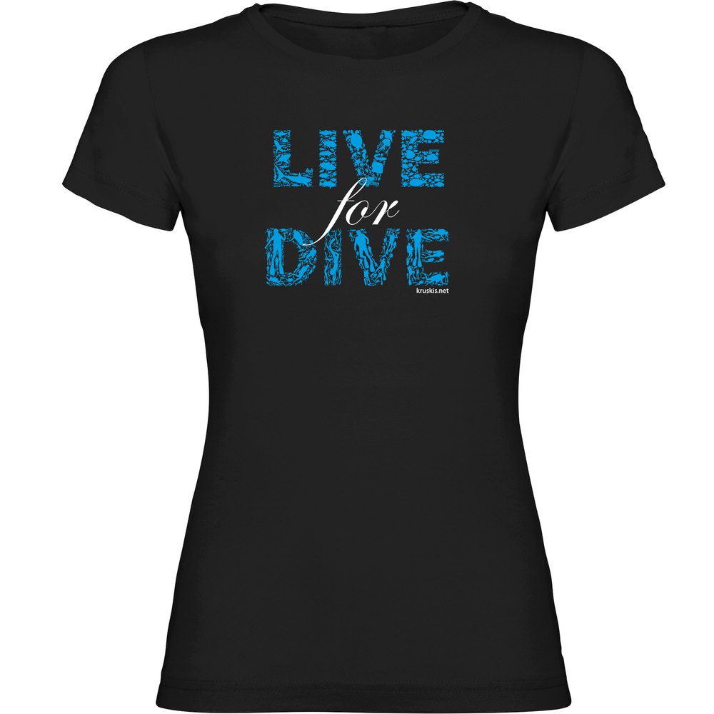 Kruskis Live For Dive Short Sleeve T-shirt Schwarz M Mann von Kruskis