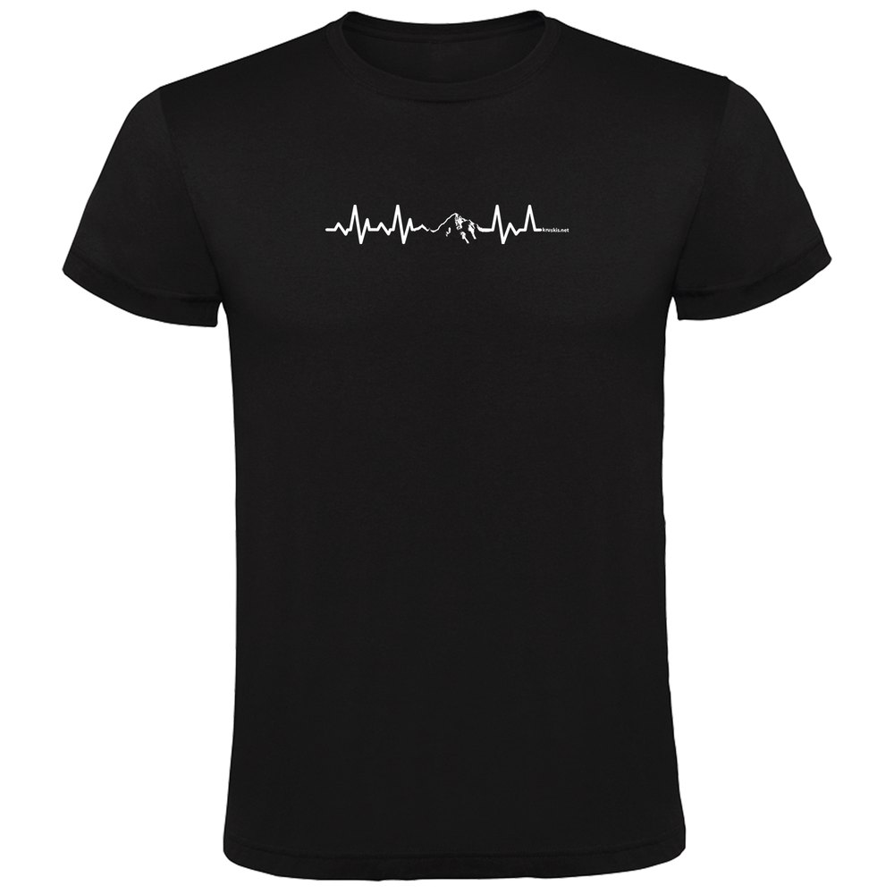 Kruskis Mountain Heartbeat Short Sleeve T-shirt Schwarz S Mann von Kruskis