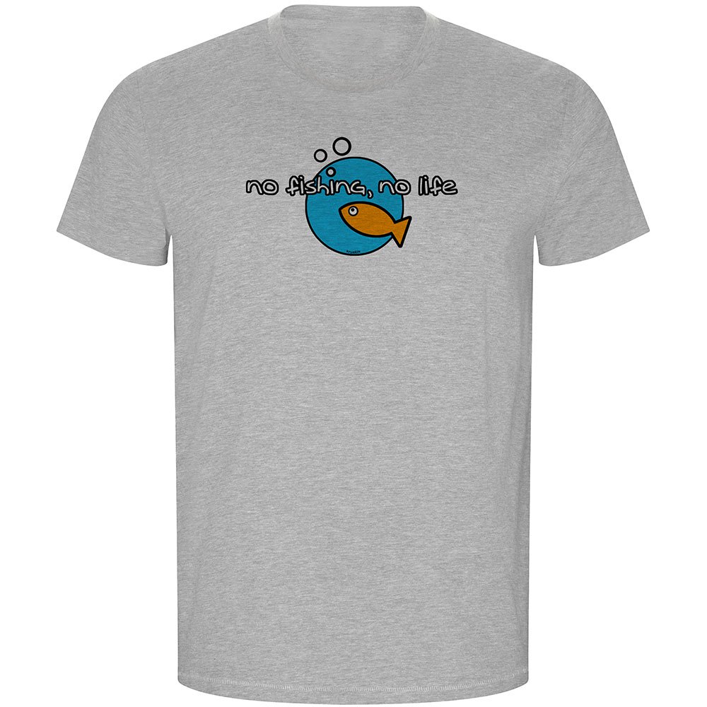 Kruskis No Fishing No Life Eco Short Sleeve T-shirt Grau XL Mann von Kruskis