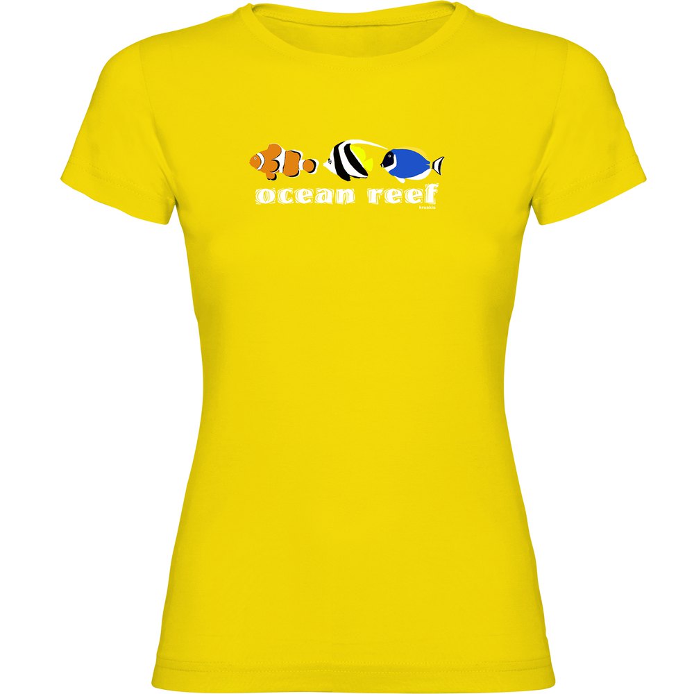 Kruskis Ocean Reef Short Sleeve T-shirt Gelb L Mann von Kruskis